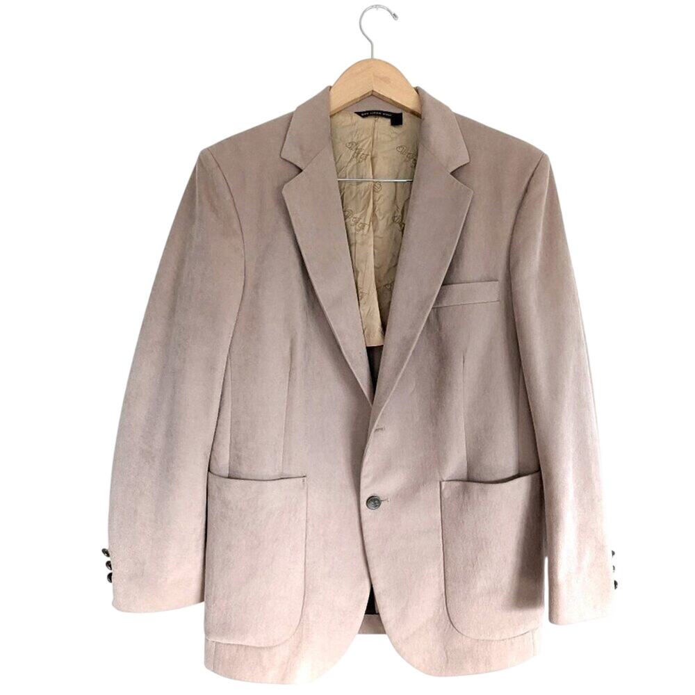 Vintage Sports Coat Faux Suede Tan Taupe Blazer Vintage Jacket WFF Farah
